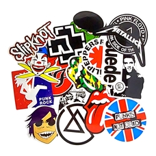 Набір стікерів Rock Bands logos - 2 (stk-097) (50 шт.) Зображення