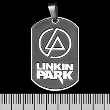 Кулон Linkin Park (logo), чорний жетон (ptsb-204) Изображение