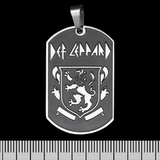 Кулон Def Leppard (crest logo), чорний жетон (ptsb-207) Изображение