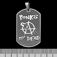 Кулон Punk’s Not Dead (Anarchy), чорний жетон (ptsb-213) Изображение
