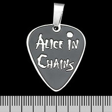 Кулон Alice in Chains, чорний медіатор (ptsb-218) Изображение