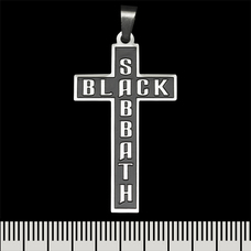 Кулон Black Sabbath (black cross), фігурний (ptsb-238) Зображення