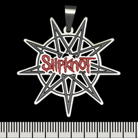 Кулон Slipknot (red logo in star), фігурний (ptsb-240) Зображення