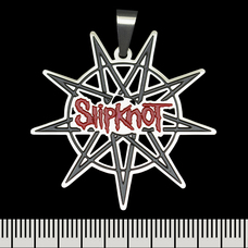 Кулон Slipknot (red logo in star), фігурний (ptsb-240) Зображення