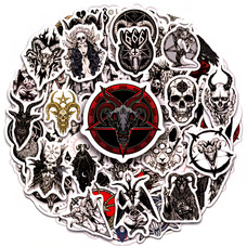 Набір стікерів Satanic goat skulls (stk-101), 51 шт. Изображение