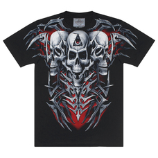 Футболка Три черепи, всевидюче око (Rock Eagle, Total t-shirt) Зображення