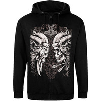 Худі на блискавці Just Hoods - Viking With Skull Зображення