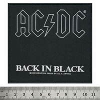 Нашивка ткана AC/DC - BACK IN BLACK (ofp-376) Изображение