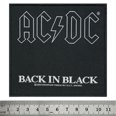 Нашивка ткана AC/DC - BACK IN BLACK (ofp-376) Зображення
