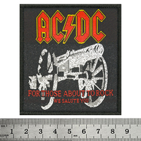 Нашивка ткана AC/DC - FOR THOSE ABOUT TO ROCK (ofp-377) Изображение