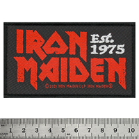Нашивка ткана IRON MAIDEN - EST 1975 (ofp-394) Изображение