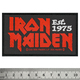 Нашивка ткана IRON MAIDEN - EST 1975 (ofp-394) Изображение