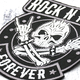 Нашивка Rock’n’Roll Forever (Skull with Sign Of The Horns) Изображение