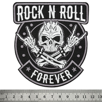 Нашивка Rock’n’Roll Forever (Skull with Sign Of The Horns) Изображение