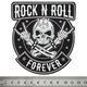 Нашивка Rock’n’Roll Forever (Skull with Sign Of The Horns) Изображение