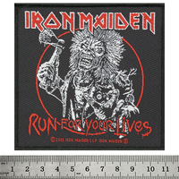 Нашивка ткана IRON MAIDEN - RUN FOR YOUR LIVES (ofp-430) Зображення
