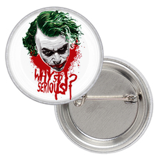 Значок Joker (Heath Ledger), white Зображення