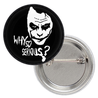 Значок Joker (Heath Ledger), black Изображение