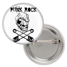 Значок Punk Rock (череп с булавками) Зображення
