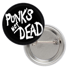 Значок Punk’s Not Dead (white logo) Зображення