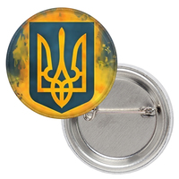 Значок патріотичний Тризуб (вогонь) Изображение