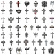 Набір стікерів Gothic Crosses (stk-107), 52 шт. Изображение