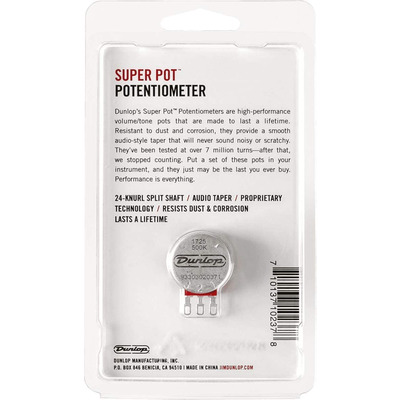 Потенціометр Dunlop DSP500KBU 500K 24-KNURL Split Shaft Super Pot Зображення