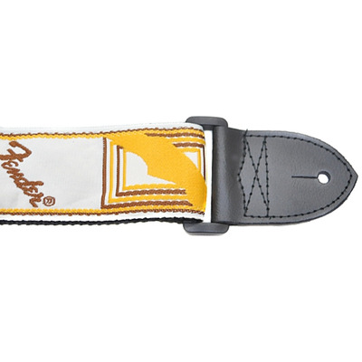 Ремінь для гітари Fender 2 Monogrammed White Brown Yellow Strap Зображення