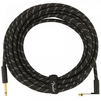 Кабель инструментальный Fender Cable Deluxe Series 10' Angled Black Tweed Изображение