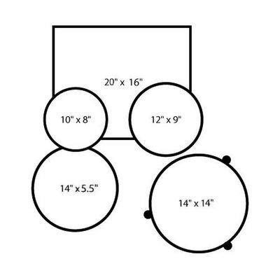 Ударная установка PREMIER PHS PowerHouse Stage20 64099-25BK + Набор стоек Premier 5864, APK/XPK Hardware Pack (3000 Series) Изображение