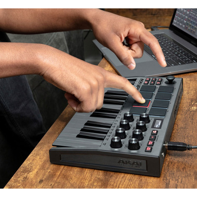 MIDI клавіатура AKAI MPK Mini MK3 Grey Зображення