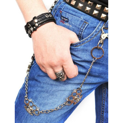 Цепь "Три кастета с черепами" (ch-021) Изображение