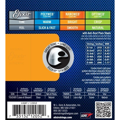 Струны для электрогитары Elixir EL NW L Изображение