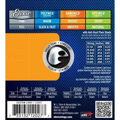Струны для электрогитары Elixir EL NW CL Изображение