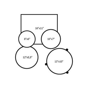 Ударная установка Premier Olympic Junior 4189 SLW Silvermetallic-W Изображение