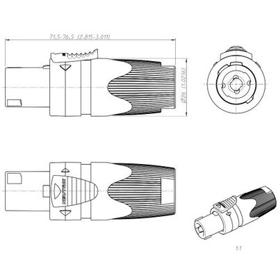 Кабельний конектор Neutrik NL4FX-POS Зображення
