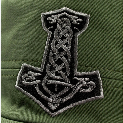 Кепка Молот Тора (руни) олива Зображення