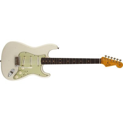 Електрогітара FENDER CUSTOM SHOP LIMITED EDITION '62/'63 STRATOCASTER JOURNEYMAN RELIC RW AGED OLYMPIC WHITE Зображення