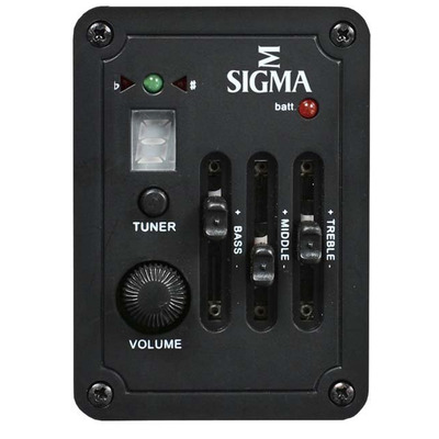 Двенадцатиструнная электроакустическая гитара Sigma GM12E-BKB Изображение