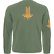 Футболка с длинным рукавом Behemoth "Inverted Cross" (олива) Изображение