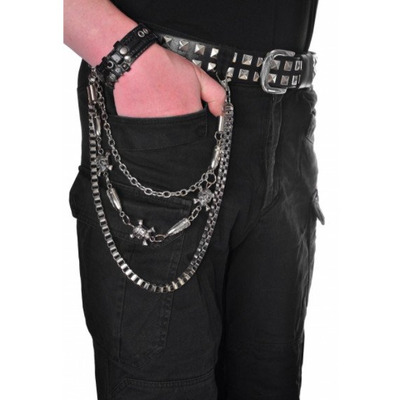 Ланцюг потрійний, черепа і кулі (ch-007) Зображення