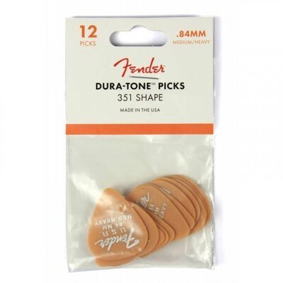 Медиатор Fender 351 Dura-Tone .84 12-Pack, Butterscotch Blonde Изображение