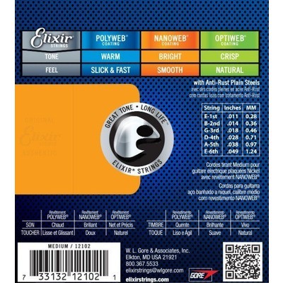 Струны для электрогитары Elixir EL NW M Изображение