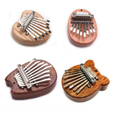 Калимба мини 8 клавиш, махагони в форме сердца Изображение