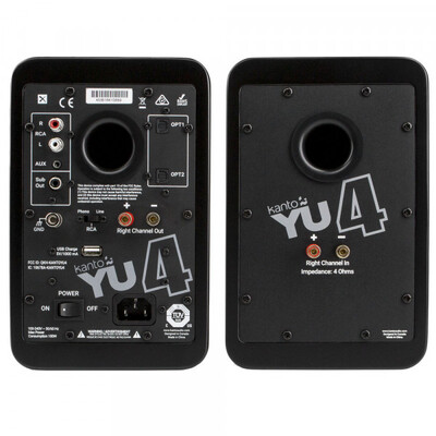 Активна полочна акустика Kanto YU4 (Matte Black) Зображення