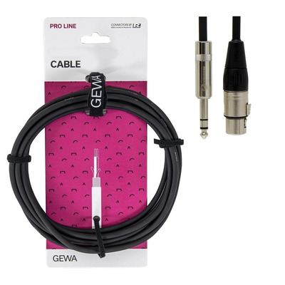 Акустичний кабель GEWA Pro Line Stereo Jack 6,3 мм/XLR (f) (3 м) Зображення