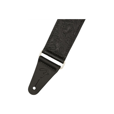 Ремень гитарный FENDER 2 "TOOLED LEATHER STRAP BLACK Изображение