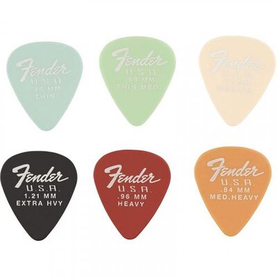 Медіатор Fender 351 Dura-Tone .58 12-Pack, Surf Green Зображення