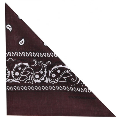 Бандана Огурцы бело-черные на коричневом фоне Изображение