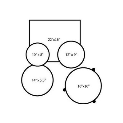 Ударная установка Premier 64099-44GBW PHS PowerHouse ModernRock22 + Набор стоек Premier 5864, APK/XPK Hardware Pack (3000 Series) Изображение